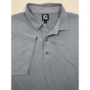 Footjoy‎ Polo Shirt Mens 2XL Heather Blue Lightweight Performance Golf Resort